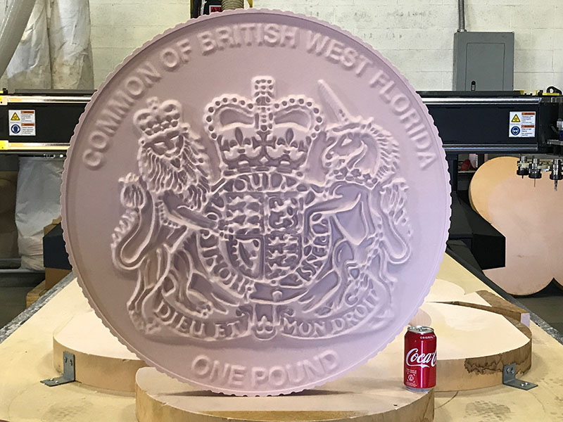 Carved relief medallion